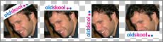 Flickr old skool badge examples